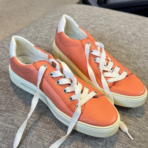 Ara high soft Orange and White Sneakers Casual Low-Top - Picture 1 of 10